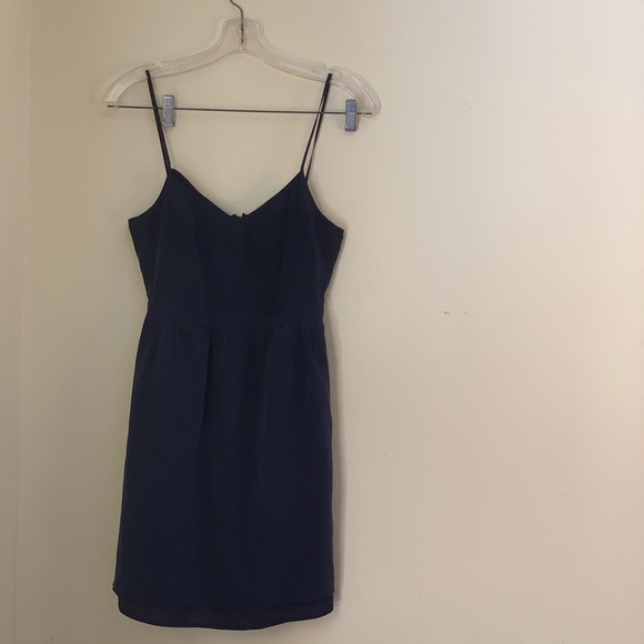 Blue silk Madewell dress with Pockets!!!!